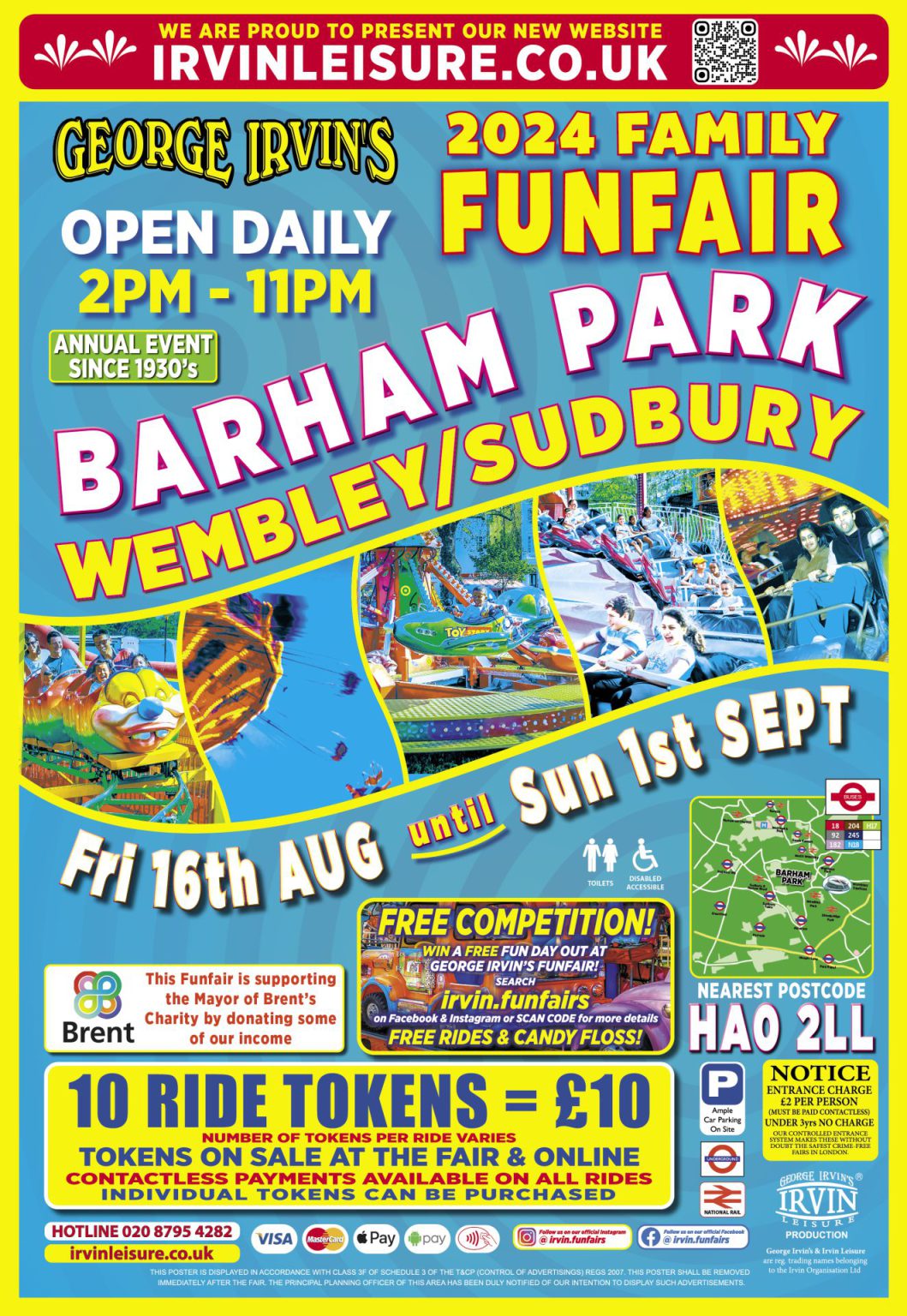 Barham Park Summer Funfair in Wembley, North London