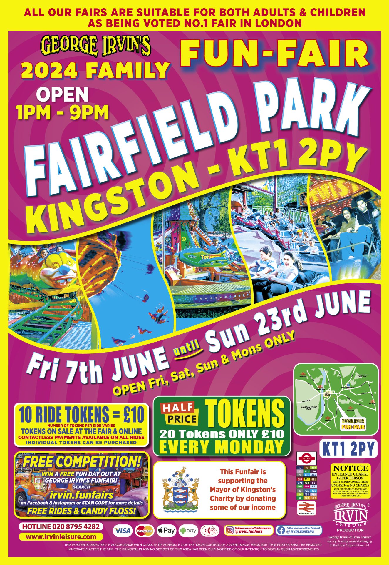 Kingston Fairfield Park Family Funfair Irvin Leisure
