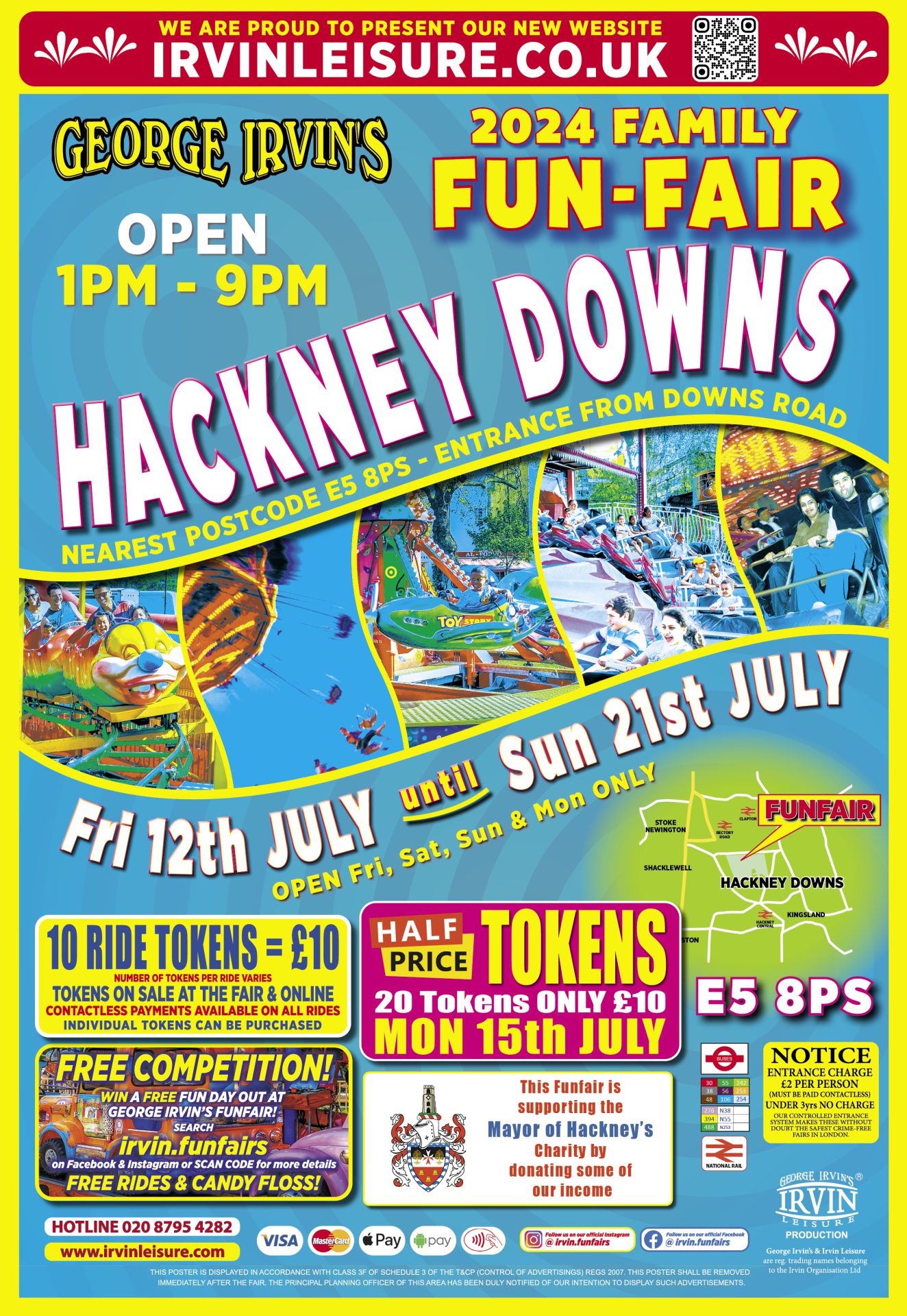 Hackney Downs Park Family Funfair - E5 8PS - Irvin Leisure