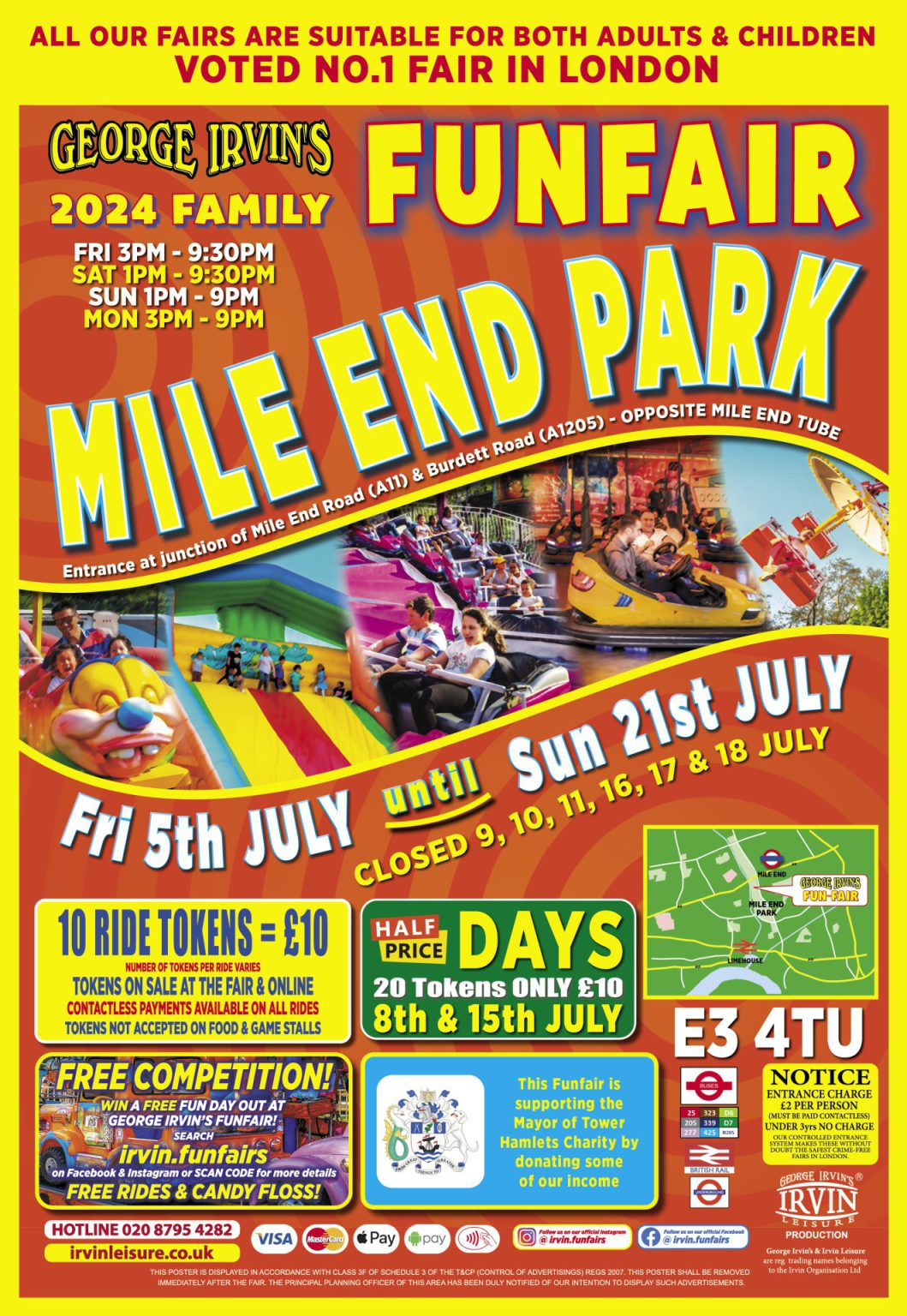 Mile End Park Summer Family Funfair Irvin Leisure